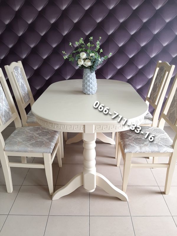 Обідній комплект ГОВЕРЛА / слонова кістка / Джангл