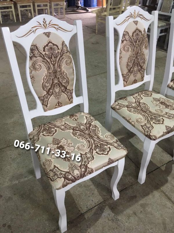 Стілець СЕНАТОР / білий+патина / Ромб pln-2