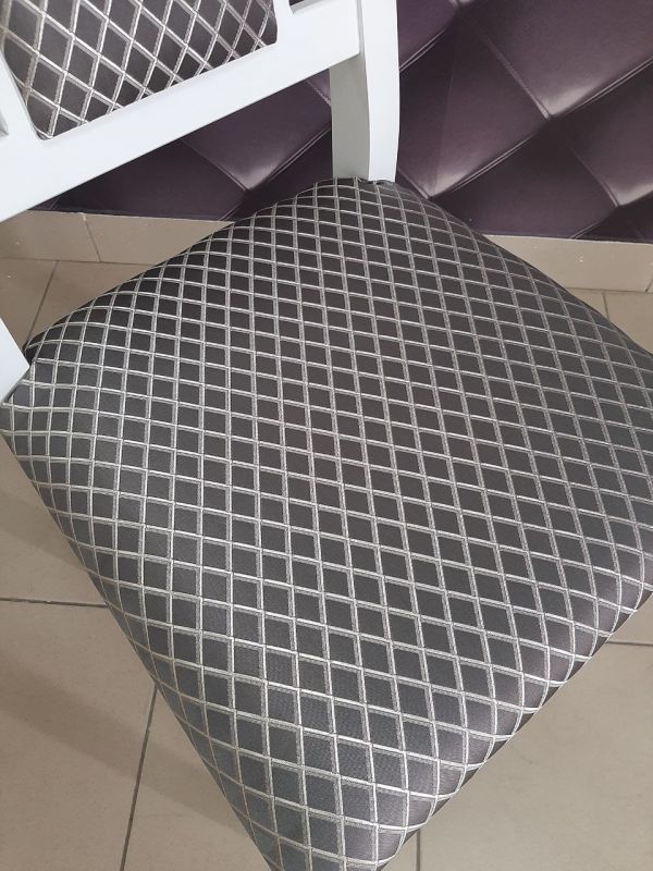 Стілець ФАРАОН / білий / Ромб Графіт