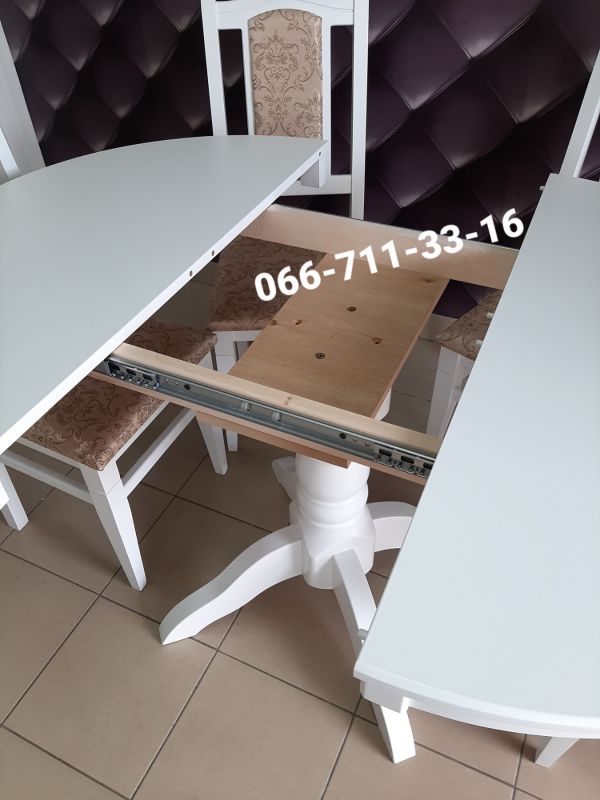 Обідній комплект ЕКО-круглий / білий / Вінтаж Новинка