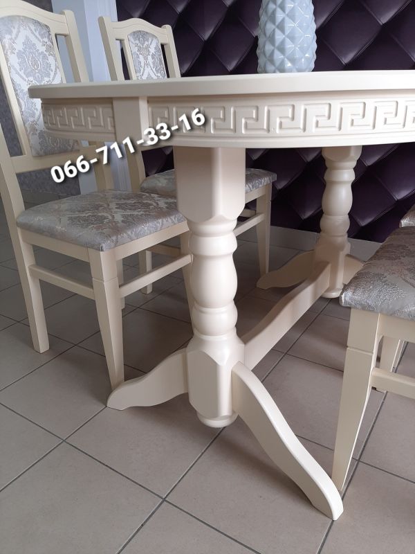 Обідній комплект ГОВЕРЛА / слонова кістка / Джангл