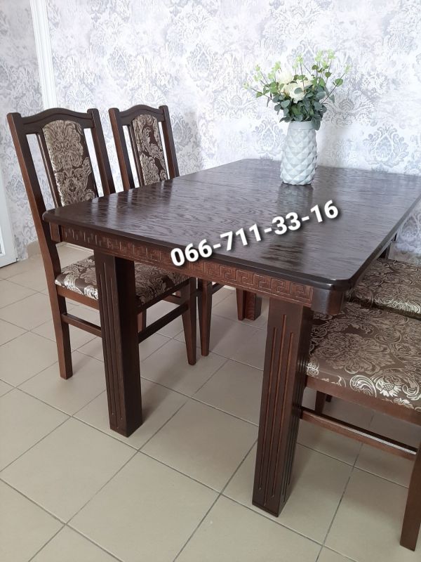 Обідній комплект ЄВРОПА / горіх темний / Міраж Темний