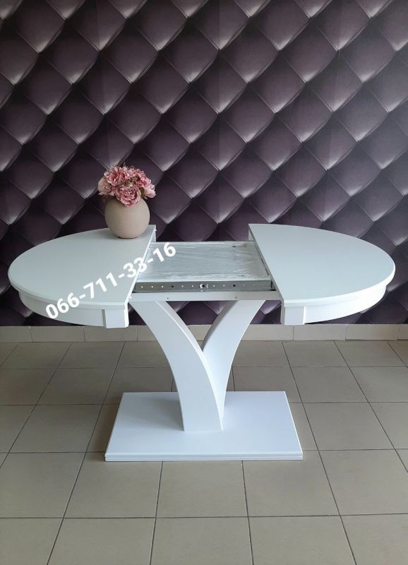 Стіл ТЕХАС-круглий / білий