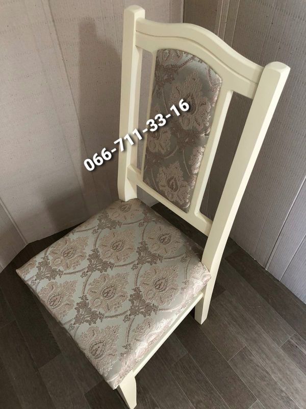 Стілець ФАРАОН / слонова кістка / Джангл Олива