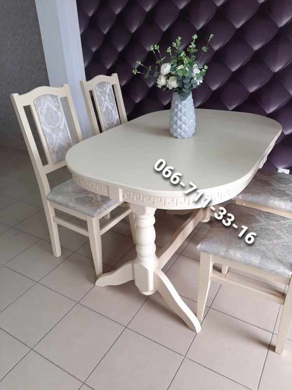 Обідній комплект ГОВЕРЛА / слонова кістка / Джангл