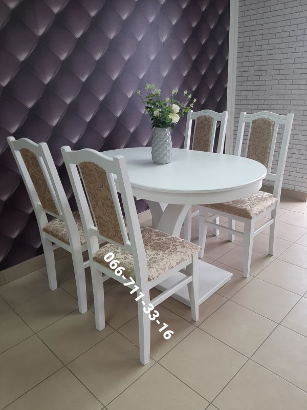 Обідній комплект ТЕХАС / білий / Вінтаж Новинка