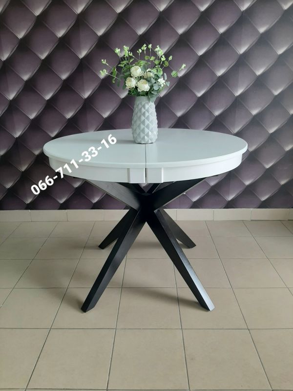 Стіл МАДРИД / білий / венге