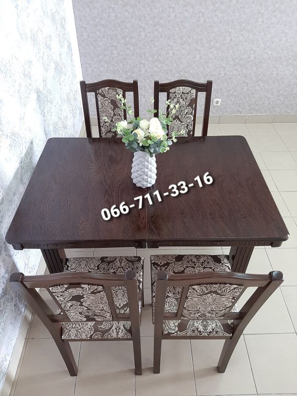 Обідній комплект ЄВРОПА / горіх темний / Міраж Темний