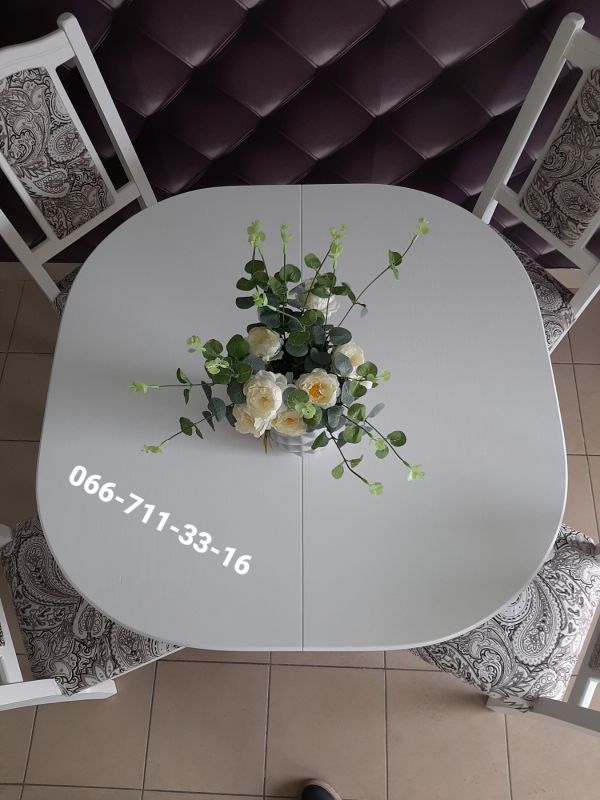 Обідній комплект ГОВЕРЛА / 1-ніжка / білий / Монако