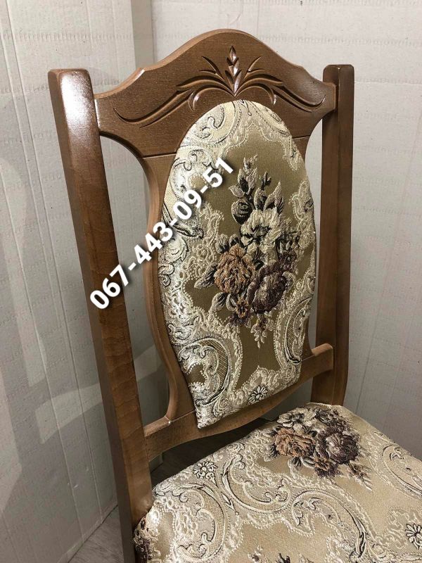 Стілець СЕНАТОР / горіх світлий / Квітка Підбірна