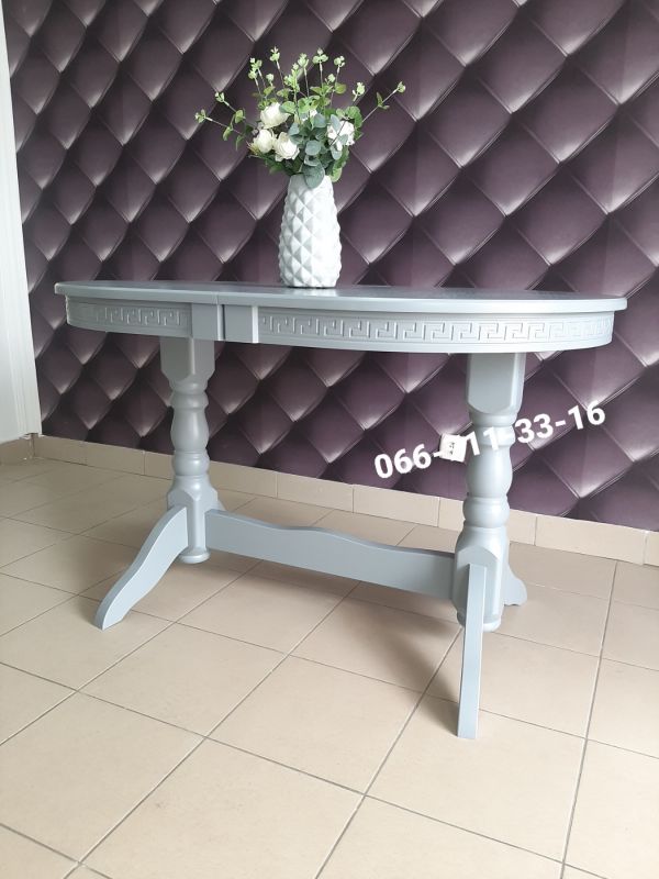 Стіл КАРПАТИ / овальний / сірий-7045