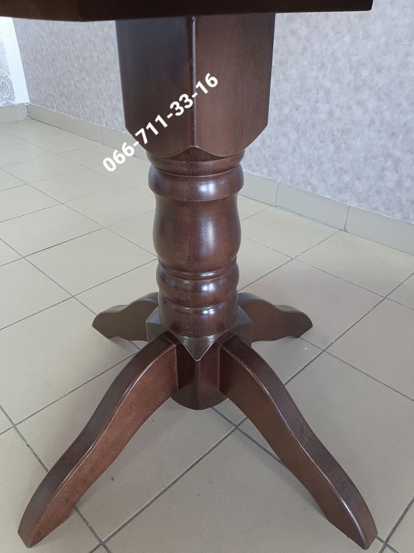 Стіл КАРПАТИ-круглий / горіх темний