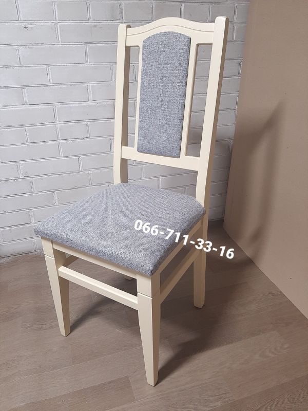 Стілець ФАРАОН / слонова кістка / Сірий Однотон