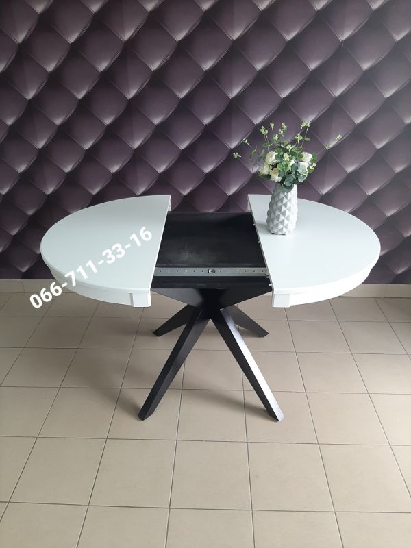 Стіл МАДРИД / білий / венге