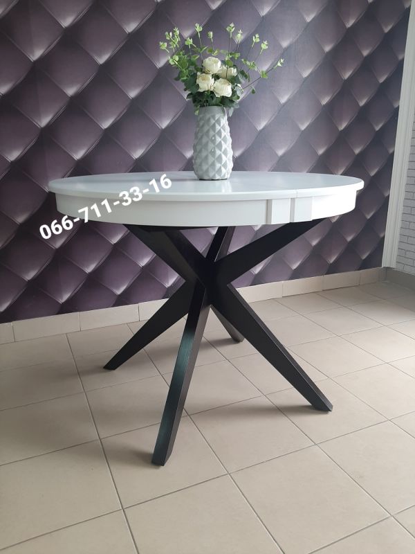 Стіл МАДРИД / білий / венге