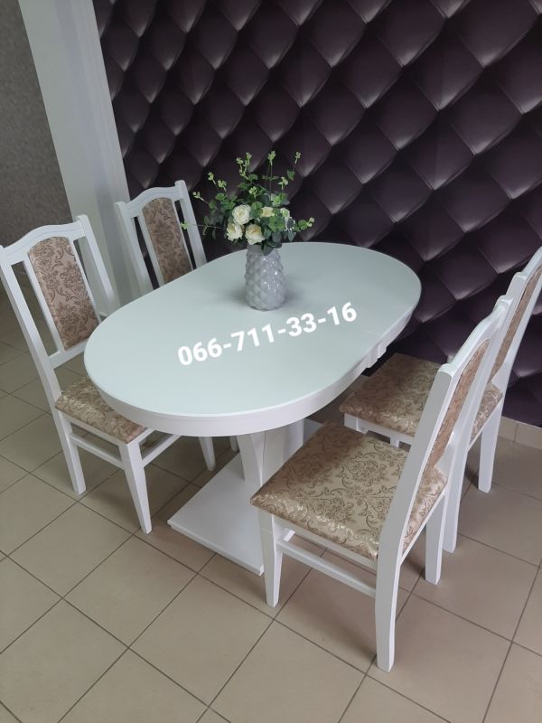 Обідній комплект ТЕХАС / білий / Вінтаж Новинка