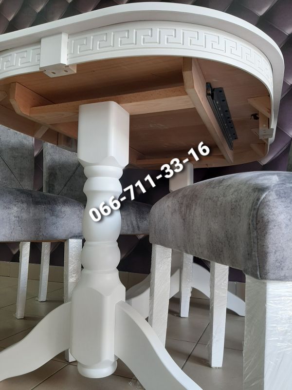 Обідній комплект ГОВЕРЛА + ДІМАС / білий / Сірий