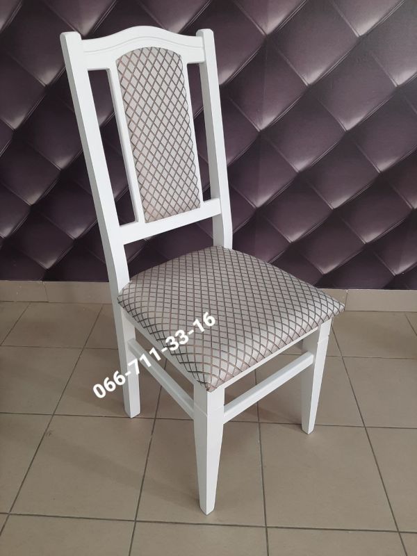Стілець ФАРАОН / білий / Ромб Вена Сірий