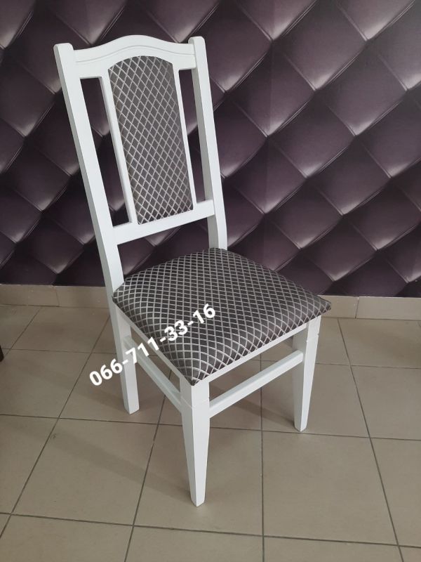 Стілець ФАРАОН / білий / Ромб Графіт