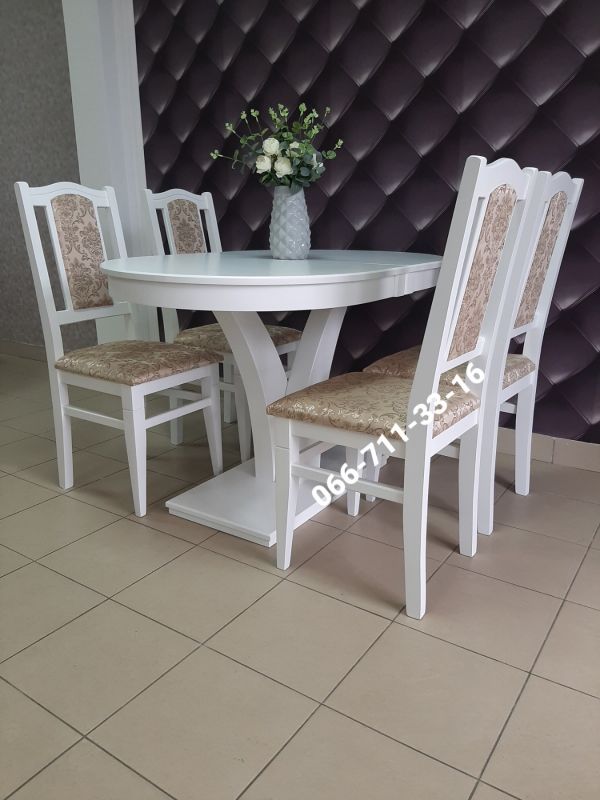 Обідній комплект ТЕХАС / білий / Вінтаж Новинка