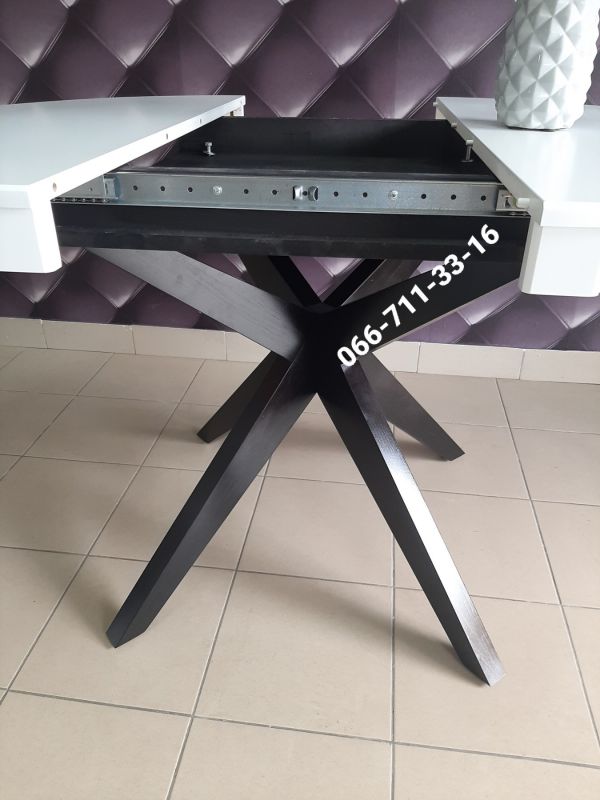 Стіл МАДРИД / білий / венге