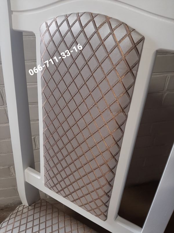 Стілець ФАРАОН / білий / Ромб Вена Сірий