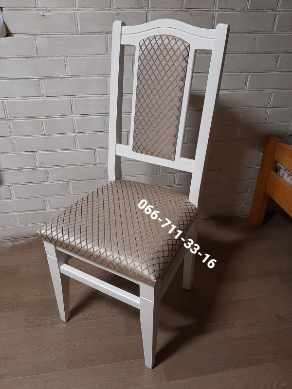 Стілець ФАРАОН / білий / Ромб Вена Сірий