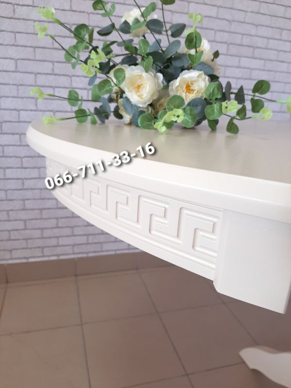 Стіл КАРПАТИ-круглий / слонова кістка