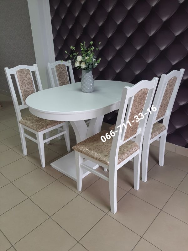 Обідній комплект ТЕХАС / білий / Вінтаж Новинка