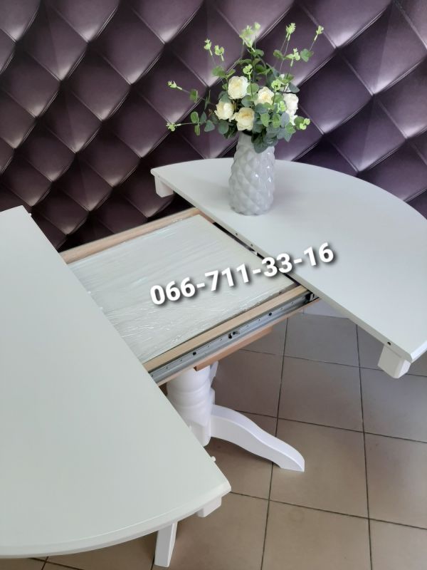 Стіл ЕКО-круглий / білий