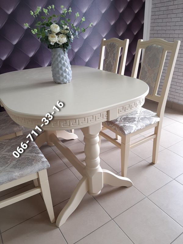 Обідній комплект ГОВЕРЛА / слонова кістка / Джангл