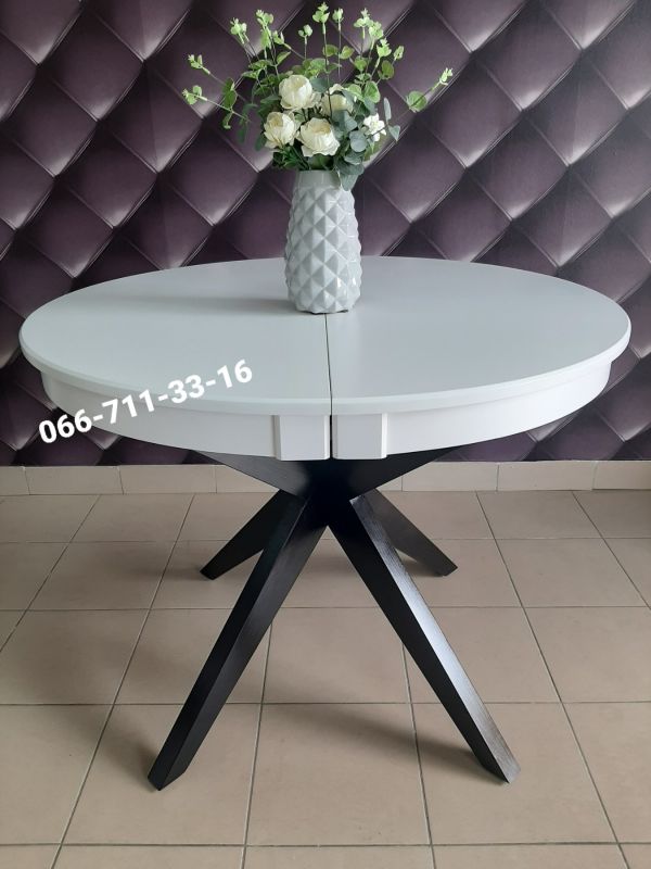 Стіл МАДРИД / білий / венге