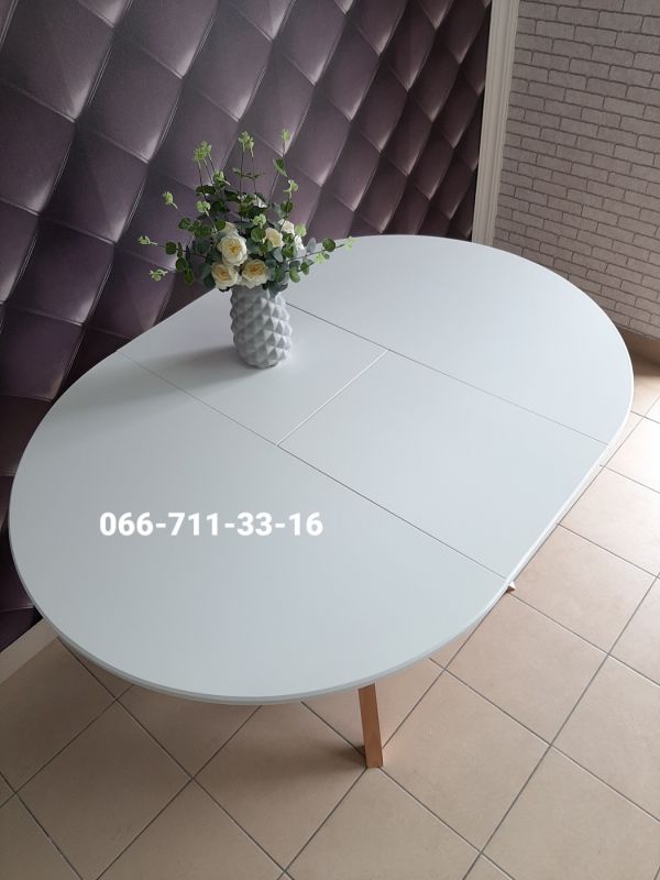 Стіл МАДРИД білий / дуб