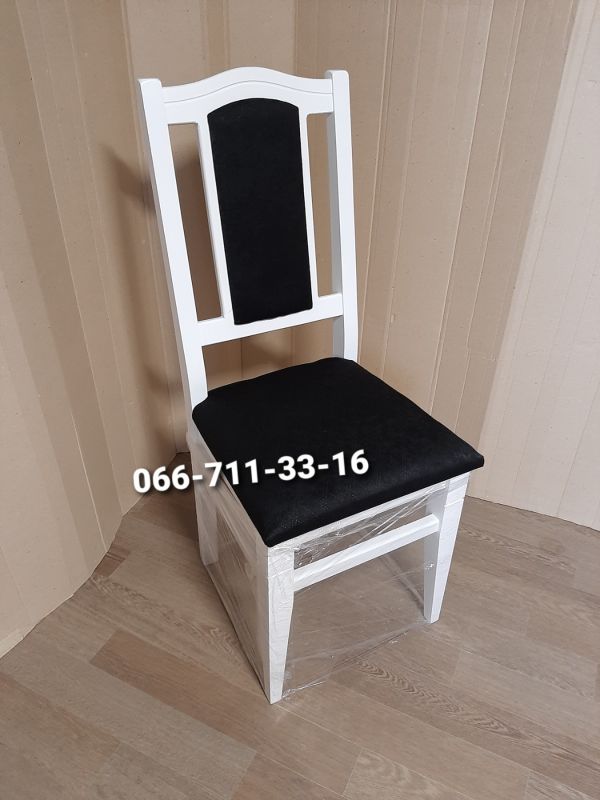 Стілець ФАРАОН / білий / Чорний Однотон