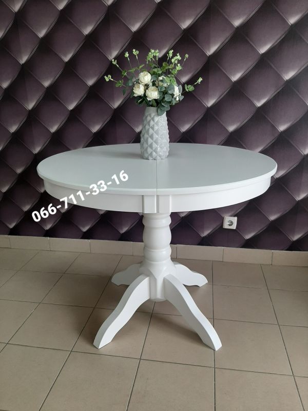 Стіл ЕКО-круглий / білий