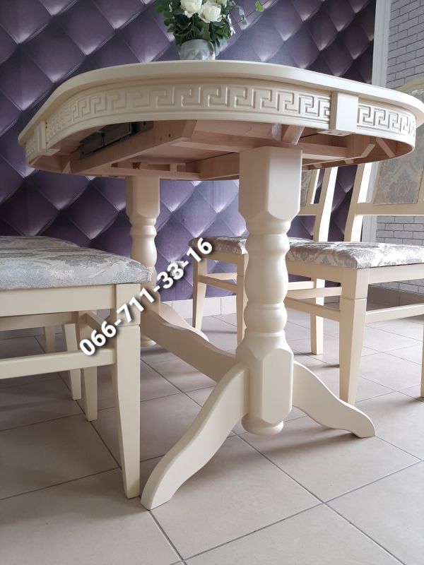 Обідній комплект ГОВЕРЛА / слонова кістка / Джангл