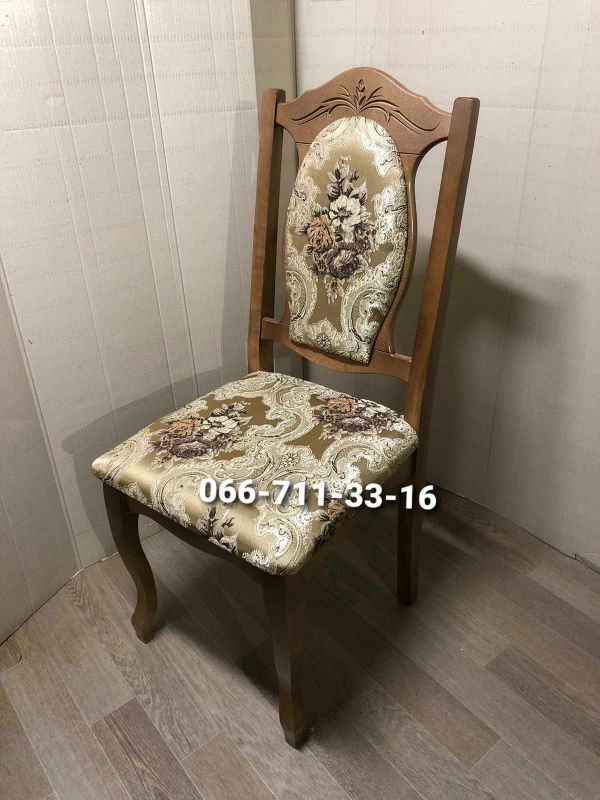 Стілець СЕНАТОР / горіх світлий / Квітка Підбірна