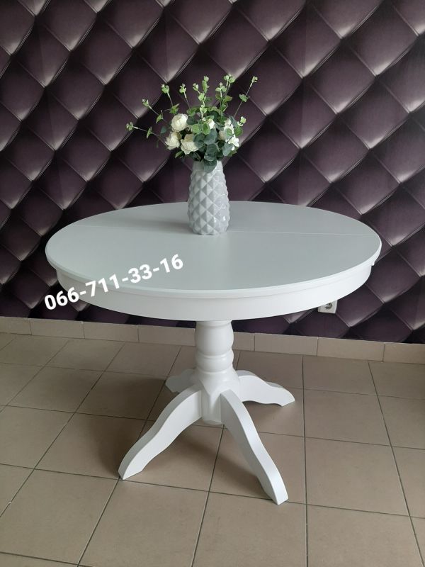 Стіл ЕКО-круглий / білий