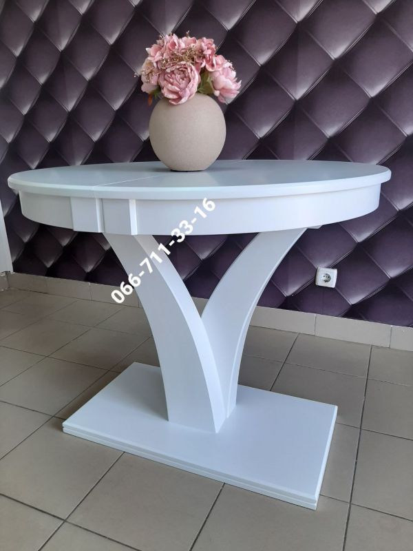 Стіл ТЕХАС-круглий / білий