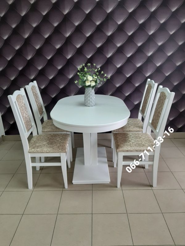 Обідній комплект ТЕХАС / білий / Вінтаж Новинка