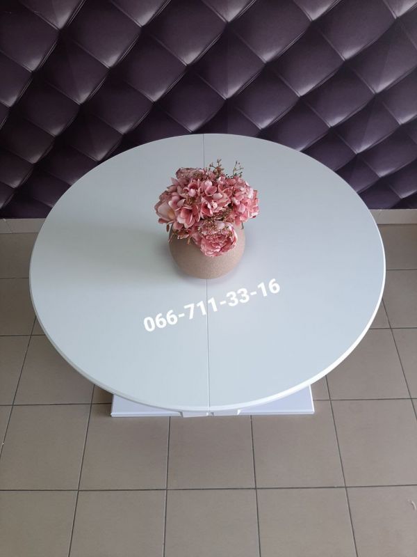 Стіл ТЕХАС-круглий / білий