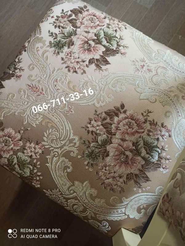 Стілець СЕНАТОР / слонова кістка + патина / Квітка Підбірна Нова