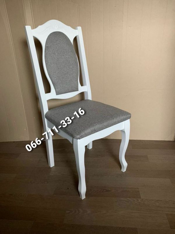 Стілець СЕНАТОР / білий / Сірий Однотон