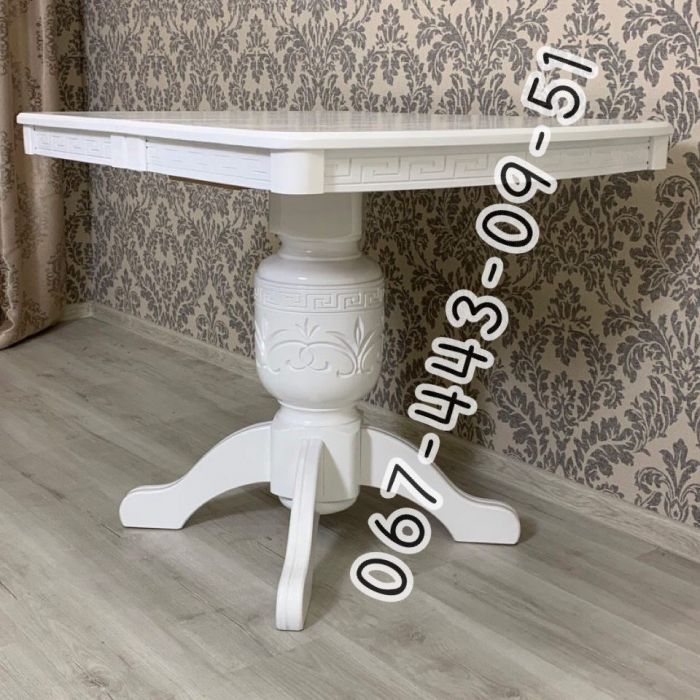 Стіл ВЕРСАЛЬ / пів-овал / слонова кістка