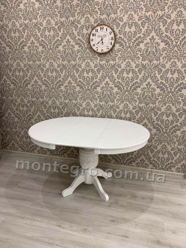 Стіл ВЕРСАЛЬ / круглий / білий