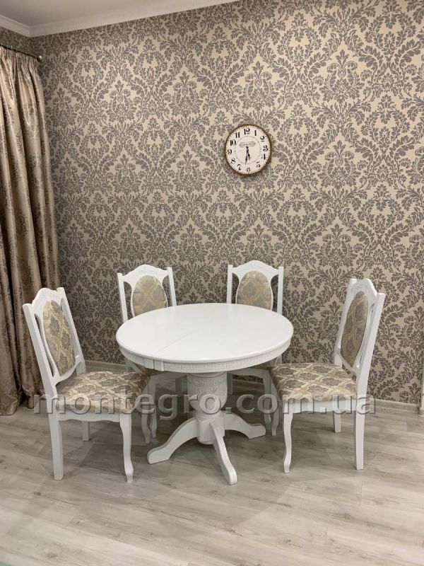 Стіл ВЕРСАЛЬ / круглий / білий