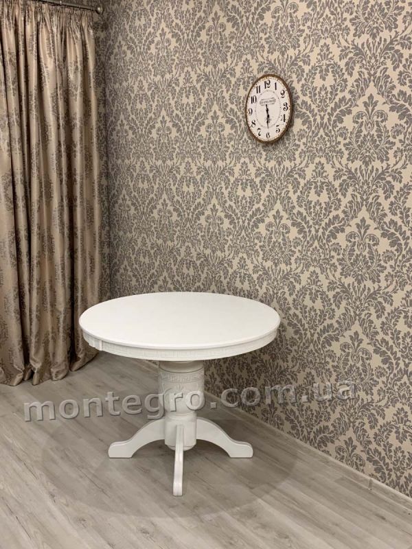 Стіл ВЕРСАЛЬ / круглий / білий